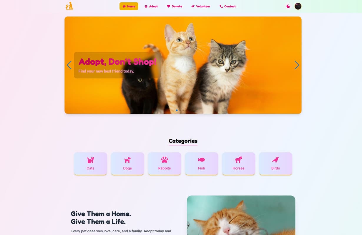 Petsera — Pet Adoption & Donation Platform preview